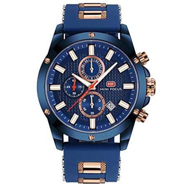 Reloj Quartz Oro Impermeable Blue